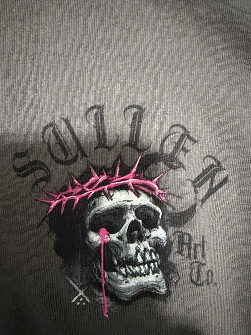 Sullen Short-Sleeve Graphic Tee in Charcoal with Pink Accents - Picture 4 of 4